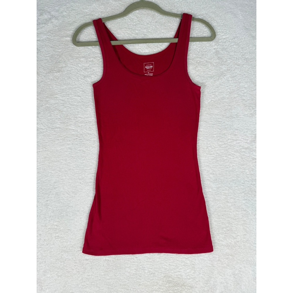 Mossimo Tank Top Mens Size XL Red y2k Ribbed Cotton Blend Basic Layering Tee